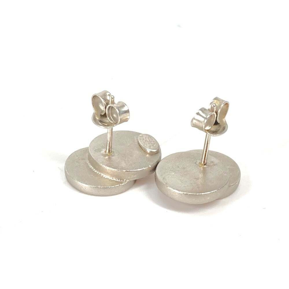 Chanel Cc Logo Circle Earrings Silver- #208985C56B - Picture 2 of 5